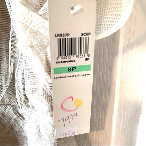 NWT LONDON TIMES Petite Layered Ruffle Dress—SZ 8P - Picture 14 of 16